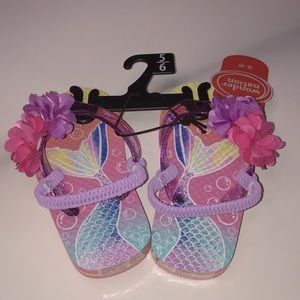 WONDER NATION mermaid flip flops